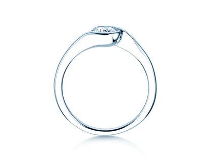 Anillo de compromiso Touch en 14K oro blanco con diamante 0,50ct G/SI