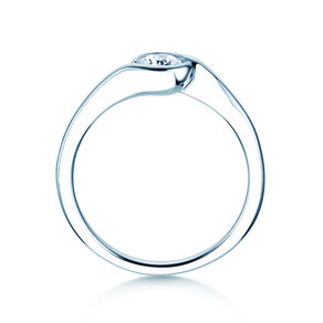 Anillo de compromiso Touch en 14K oro blanco con diamante 0,50ct G/SI