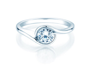 Anillo de compromiso Touch en 9K oro blanco con diamante 0,75ct G/SI