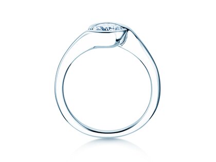 Anillo de compromiso Touch en 9K oro blanco con diamante 0,75ct G/SI