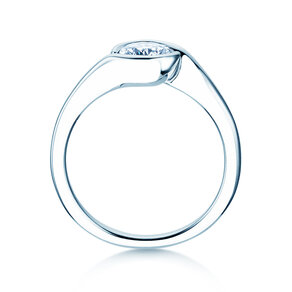 Anillo de compromiso Touch en 9K oro blanco con diamante 0,75ct G/SI