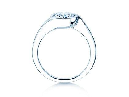 Anillo de compromiso Touch en 9K oro blanco con diamante 1,00ct G/SI