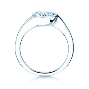 Anillo de compromiso Touch en 9K oro blanco con diamante 1,00ct G/SI