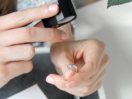Anillo de compromiso Touch en plata 925/-
