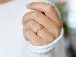 Anillo de compromiso Twist Petite en 14K oro rosa con diamante 0,04ct G/SI