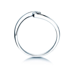 Anillo de compromiso Twist Petite en 14K oro blanco con diamante 0,06ct G/SI