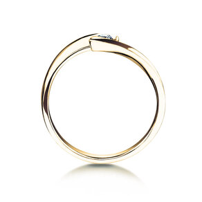 Anillo de compromiso Twist Petite en 14K oro amarillo con diamante 0,09ct G/SI