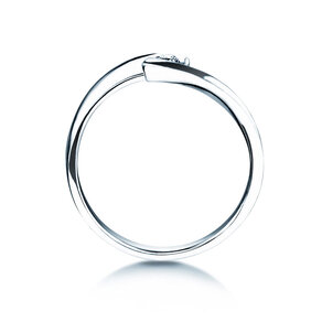 Anillo de compromiso Twist Petite en 14K oro blanco con diamante 0,09ct G/SI