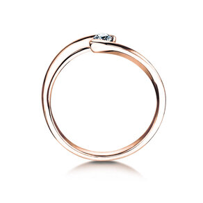 Anillo de compromiso Twist Petite en oro rosa