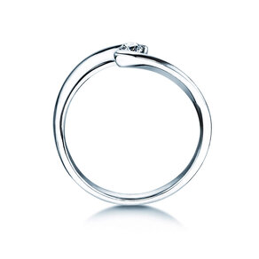 Anillo de compromiso Twist Petite en oro blanco