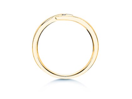 Anillo de compromiso Twist en 18K oro amarillo con diamante 0,03ct H/SI