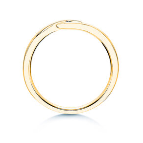 Anillo de compromiso Twist en 18K oro amarillo con diamante 0,03ct H/SI