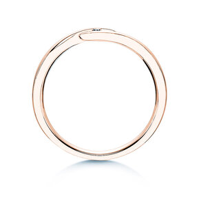 Anillo de compromiso Twist en 9K oro rosa con diamante 0,03ct G/SI