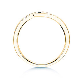 Anillo de compromiso Twist en 14K oro amarillo con diamante 0,07ct H/SI