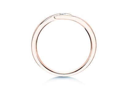 Anillo de compromiso Twist en 14K oro rosa con diamante 0,07ct G/SI