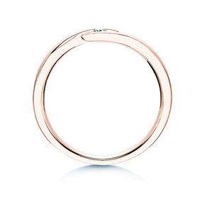 Anillo de compromiso Twist en 14K oro rosa con diamante 0,07ct G/SI