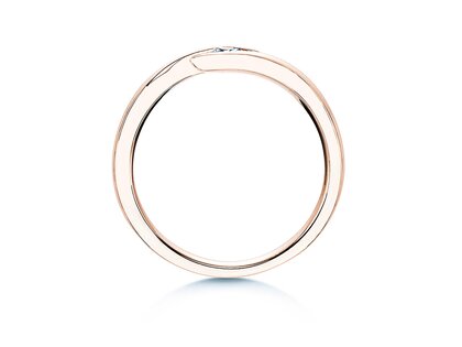 Anillo de compromiso Twist en 18K oro rosa con diamante 0,15ct G/SI