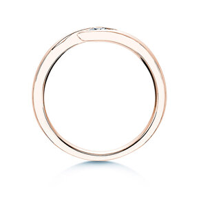 Anillo de compromiso Twist en 18K oro rosa con diamante 0,15ct G/SI