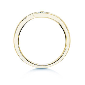 Anillo de compromiso Twist en 14K oro amarillo con diamante 0,15ct H/SI