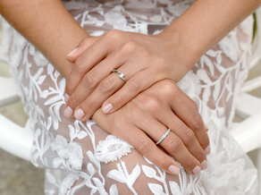 Anillo de compromiso Twist en plata 925/- con diamante 0,15ct G/SI