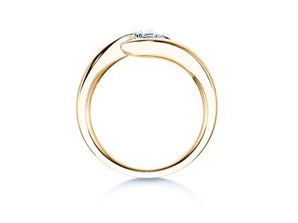Anillo de compromiso Twist en 18K oro amarillo con diamante 0,50ct G/SI