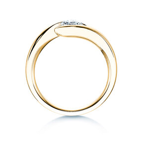 Anillo de compromiso Twist en 18K oro amarillo con diamante 0,50ct G/SI