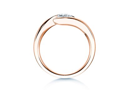 Anillo de compromiso Twist en 18K oro rosa con diamante 0,50ct G/SI