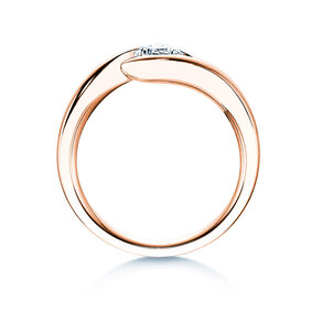 Anillo de compromiso Twist en 18K oro rosa con diamante 0,50ct G/SI