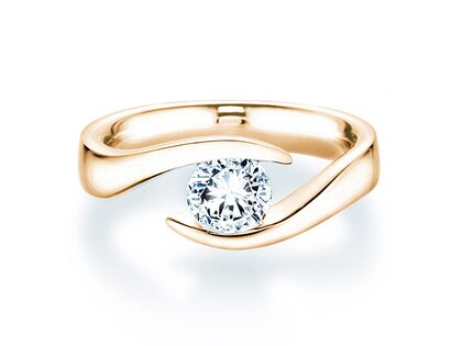 Anillo de compromiso Twist en 14K oro amarillo con diamante 1,00ct H/SI