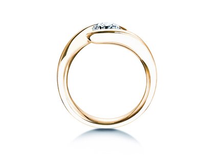 Anillo de compromiso Twist en 14K oro amarillo con diamante 1,00ct H/SI