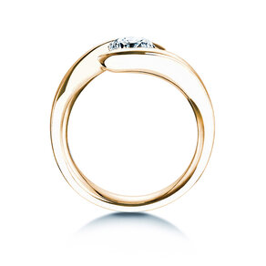 Anillo de compromiso Twist en 14K oro amarillo con diamante 1,00ct H/SI