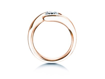 Anillo de compromiso Twist en 9K oro rosa con diamante 1,00ct H/SI