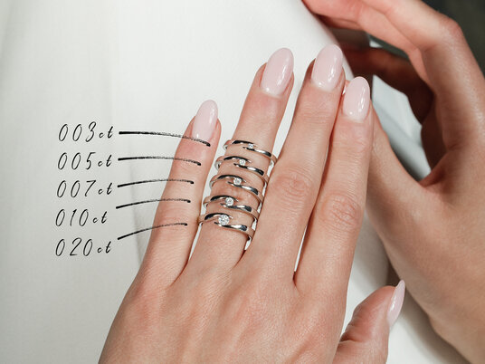 Anillo de compromiso Twist en oro rosa