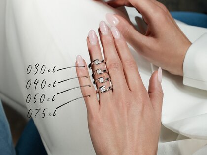 Anillo de compromiso Twist en platino 950/- con diamante 0,50ct G/SI
