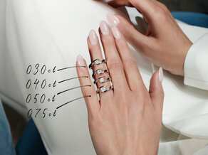 Anillo de compromiso Twist en platino 950/- con diamante 0,50ct G/SI