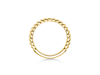Anillo de compromiso Beads en 14K oro amarillo pulido