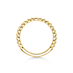 Anillo de compromiso Beads en 14K oro amarillo pulido