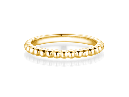 Anillo de compromiso Beads en 14K oro amarillo pulido