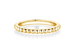 Anillo de compromiso Beads en 14K oro amarillo pulido