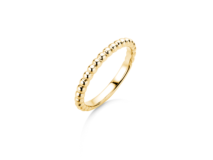 Anillo de compromiso Beads en 14K oro amarillo pulido