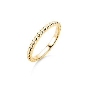 Anillo de compromiso Beads en 14K oro amarillo pulido