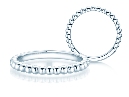 Anillo de compromiso Beads en plata 925/- pulido