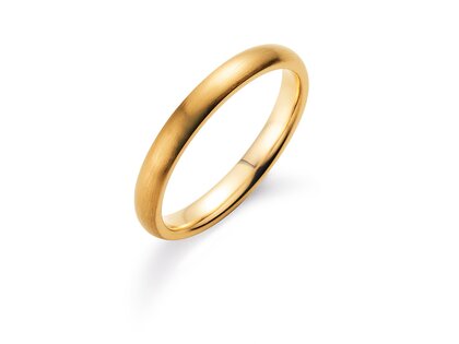Anillo para hombre Classic 2,5mm en 9K oro amarillo mate