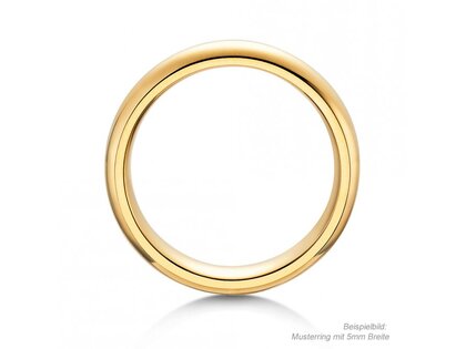 Anillo para hombre Classic 3mm en 14K oro amarillo pulido