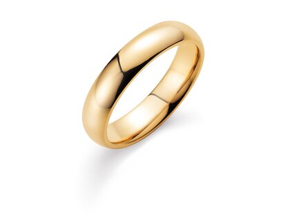 Anillo para hombre Classic 5mm en 18K oro amarillo pulido