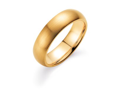 Anillo para hombre Classic 6mm en 14K oro amarillo mate