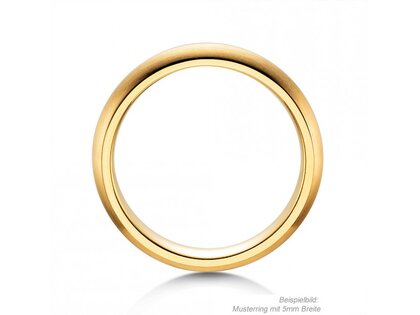 Anillo para hombre Classic 6,5mm en 18K oro amarillo mate