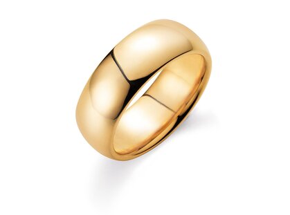 Anillo para hombre Classic 7,5mm en 14K oro amarillo pulido