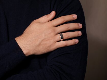 Anillo para hombre Classic 8mm en plata 925/- mate
