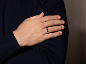 Anillo para hombre Classic 5mm en plata 925/- mate